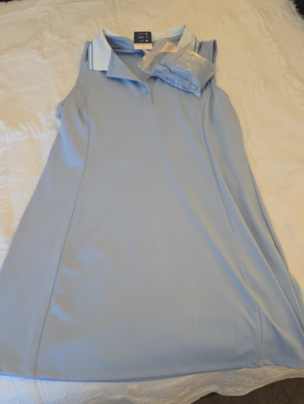 NEWTommy Bahama Light Blue Sleeveless Polo Golf Midi Dress!! With Shorts...